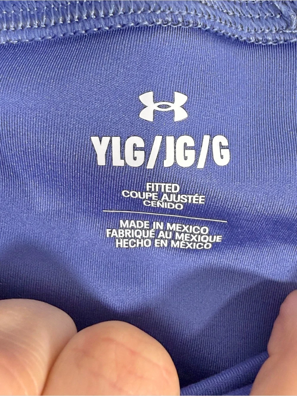 NEW Under Armour Motion Bike Short Athletic Compression Purple Blue Girl Youth L